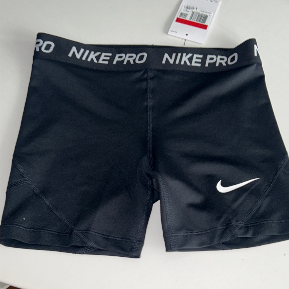 NIKE PRO Dri-Fit Shorts with White Swoosh